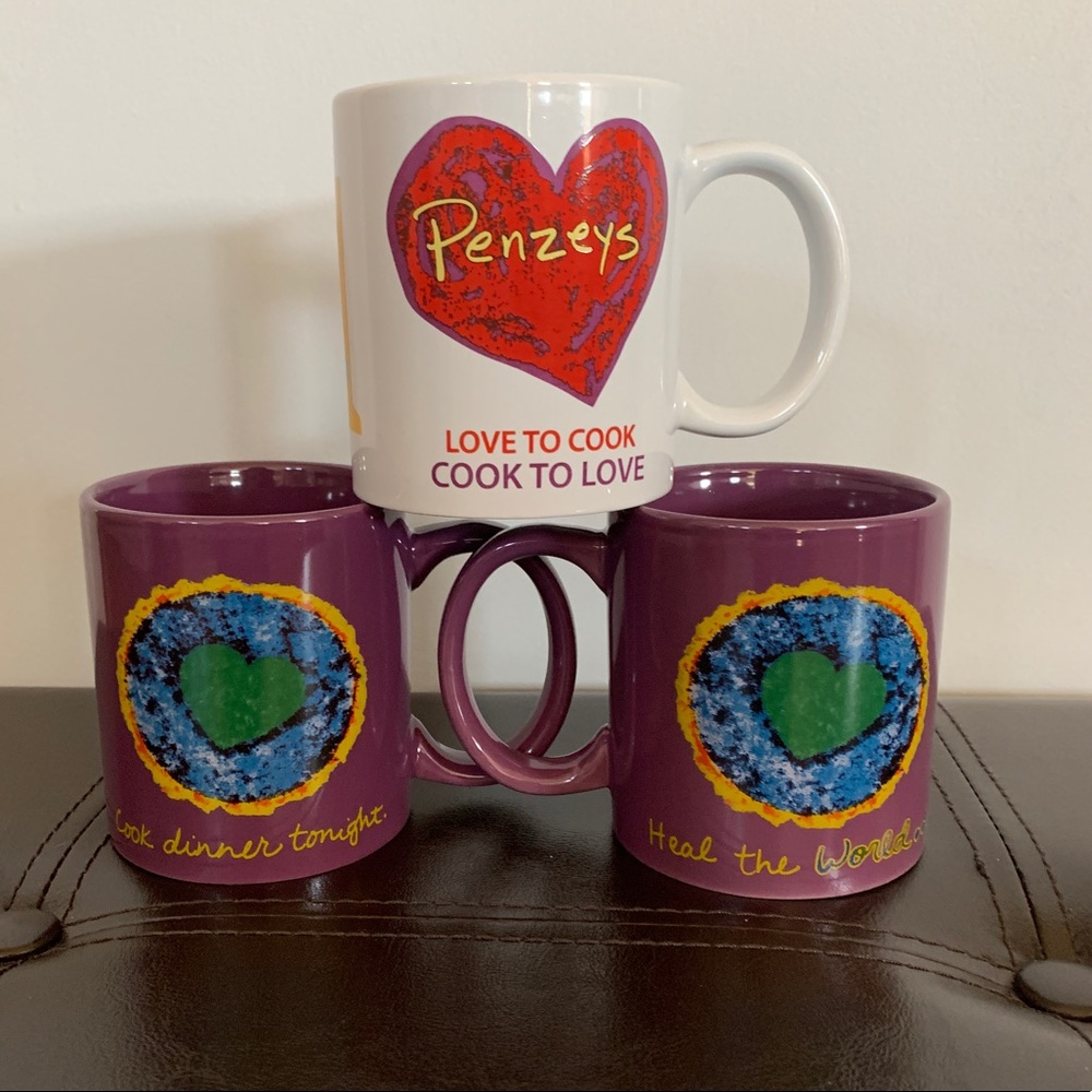 Coffee Mugs - “Heal the world-Cook dinner tonight” “Love to cook-Cook to Love”